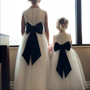 Flower girl dresses. Off white. David’s Bridal brand